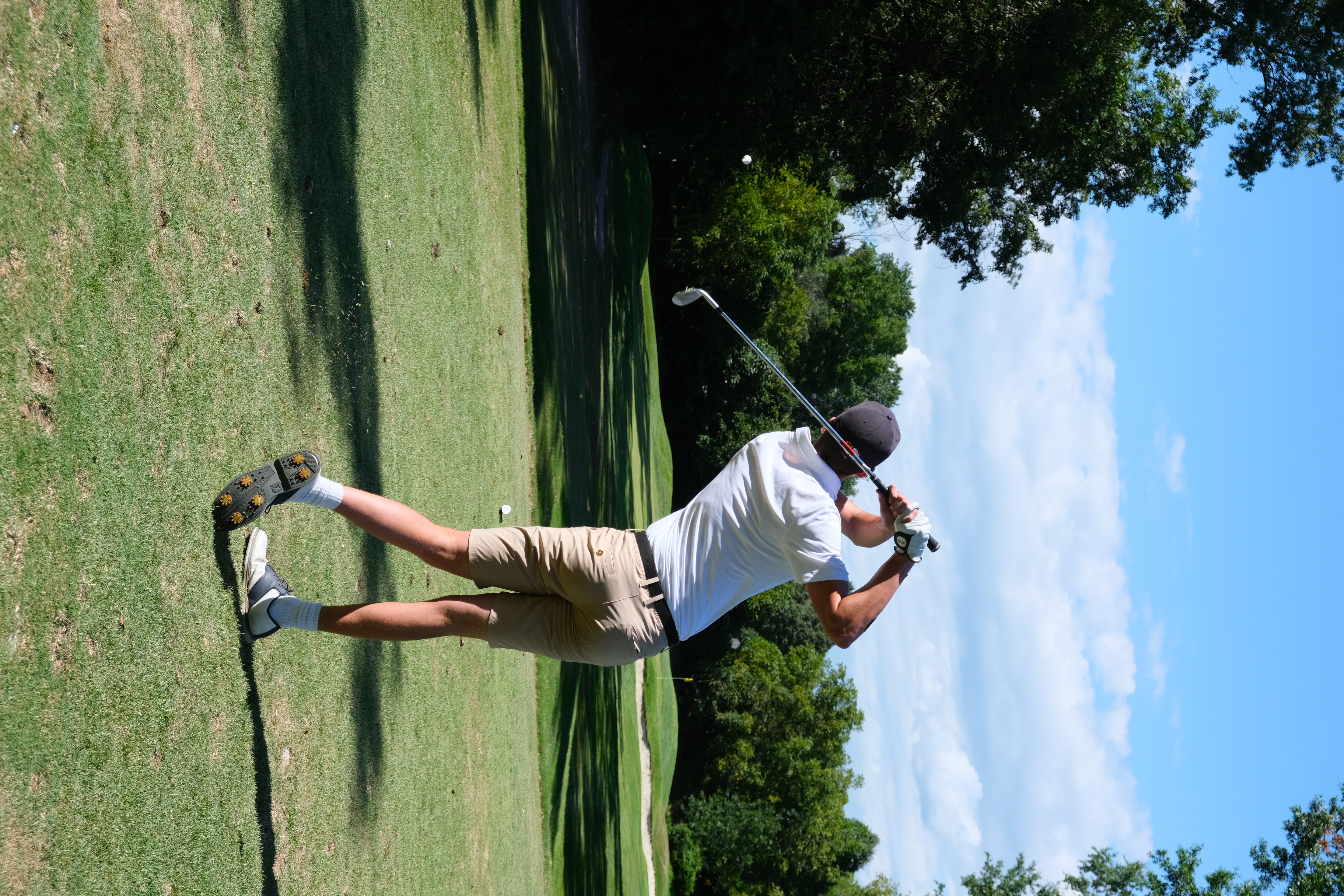 Dylan during a golf swing
